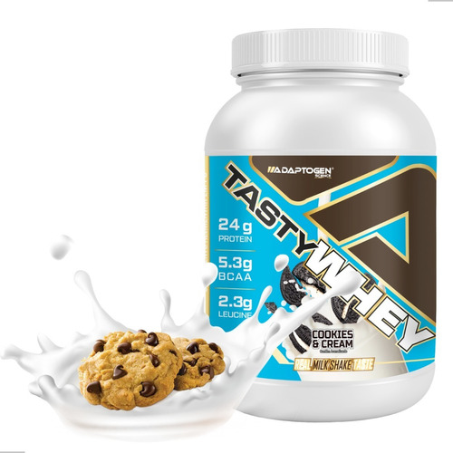 Suplemento Em Pó Adaptogen Science  Tasty Whey 3w Gourmet Proteínas Tasty Whey 3w Gourmet Sabor  Cookies & Cream Em Pote De 900g