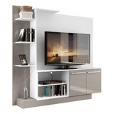 Estante Rack Tv Verona Blanco Fumé - Be Design 