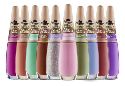 Kit Esmaltes Impala Coleção Ana Castela Vegano E Hipo