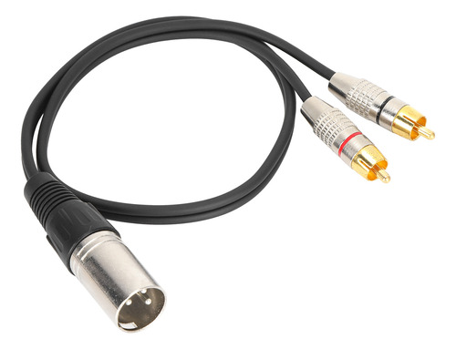 Cable Divisor De Audio Xlr Macho A 2 Rca, Adaptador Rca A Xl