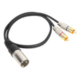 Cable Divisor De Audio Xlr Macho A 2 Rca, Adaptador Rca A Xl