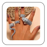 Sttiafay Juego De Anillos Punk De Serpiente Para Mujeres Y .