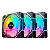 Cooler Fan Para Gabinete Aigo Am12 Pro Rgb 3 Em 1