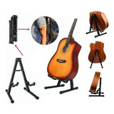 Soporte Plegable De Base Metálica Para Guitarra O Bajo