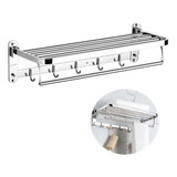 Suporte Adesivo Para Toalha 60cm Aço Inox 304 Yesop Cor Prateado