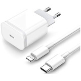 Cargador 20w Para iPhone 12/13/14 Carga Rápida + Cable Usb C