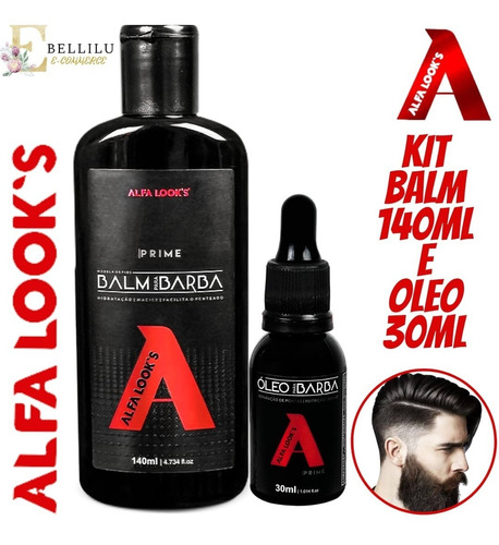 Kit Balm + Óleo Para Barba Alfa Look´s