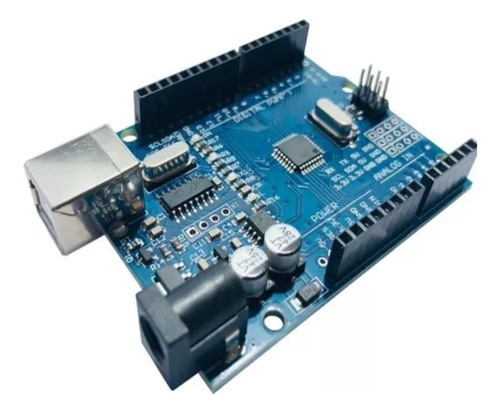 Placa Arduino Uno Smd Atmega 328p Azul Ch340