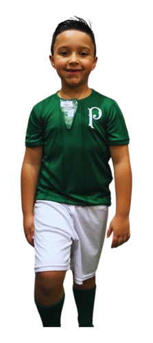 Camisa Infantil Palmeiras Verde + Brindes (shorts E Meião)