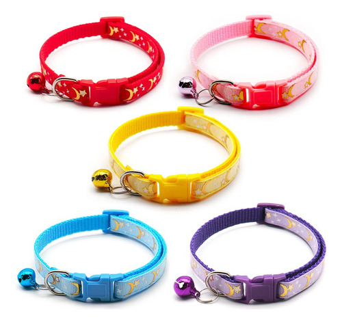 5 Collares Ajustables Para Gatos, Collar Para Gatitos Con Lu