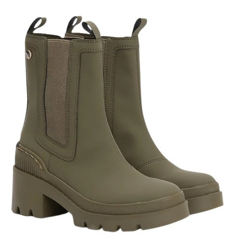 Tommy Hilfiger Botas Heeled Chelsey Boot Bio Armi Green 