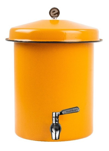 Ecofiltro Dispensador Y Filtro De Agua Peltre Mini 5.5l Color Amarillo