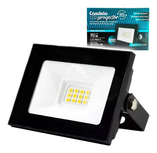 Reflector Led 10w Inter/exter Proyector Candela 6841 Cuota