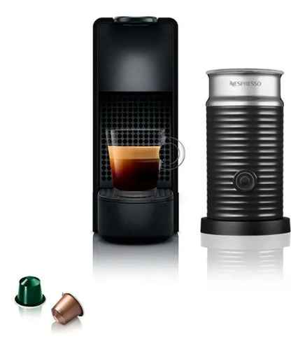 Cafetera Nespresso Essenza Mini Black Y Aeroccino A3kc30