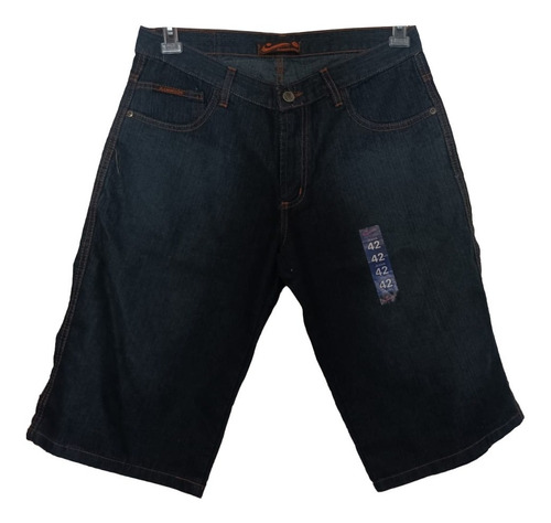 Bermuda Jean Azul Oscuro Hombre Talle 42