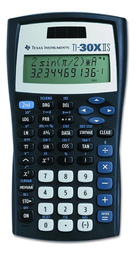 Calculadora Científica Solar Ti-30xiis De Texas Instruments, Color Azul/negro