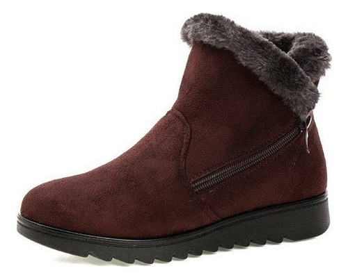 Botas De Invierno De Las Mujeres De Felpa Caliente Zapatos D