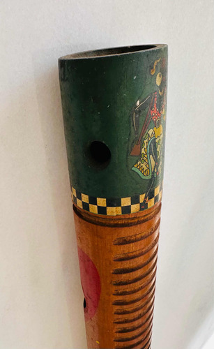 Guiro Shaker Madera Origen Ecuador Grande Instrumento Musica