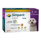 Antipulgas Simparic 10mg - Cães De 2,6 A 5kg - 1 Comprimido