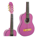 Guitarra Criolla Clásica De Estudio Tamaño 1/4 Rosa