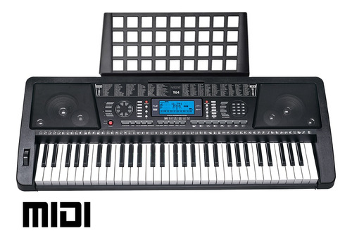 Teclado Musical Organo Piano T04 61 Teclas Display Lcd Midi