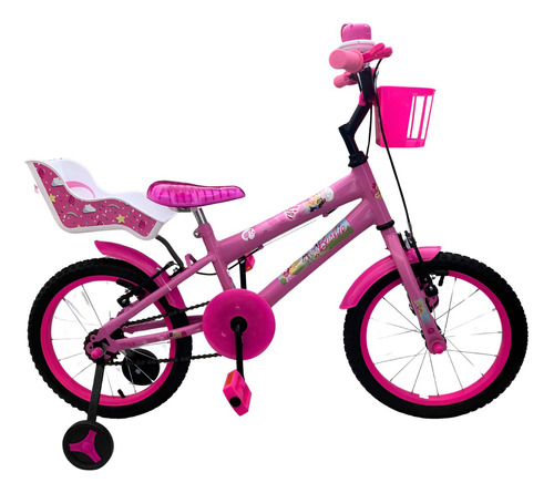 Bicicleta Infantil Aro 16 Com Adesivo Barbie Feminina