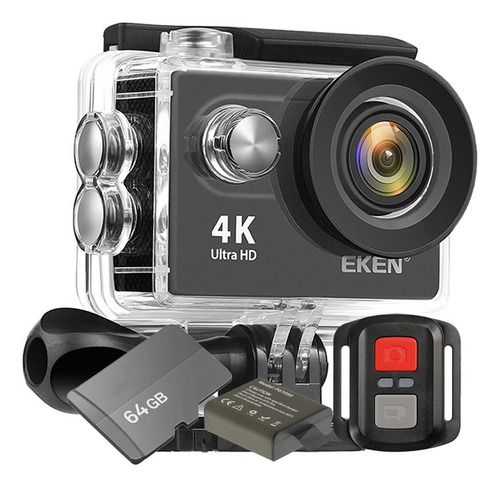 Kit Câmera Eken H9r 4k Fullhd Esporte + 64gb + Bateria Extra