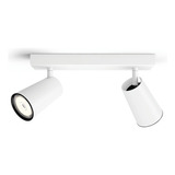 Aplique De Techo Lampara Philips Paisley Spot Gu10 2x5.5w Color Blanco