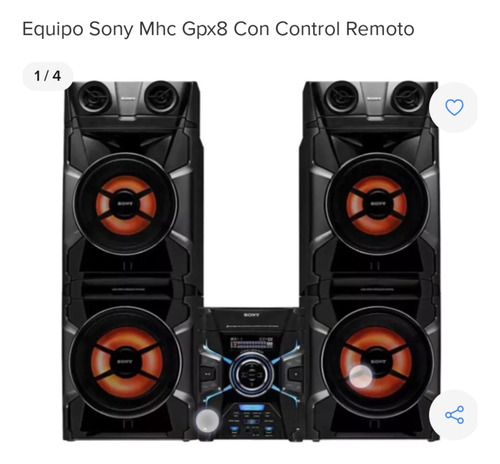 Sony Audio Mhcgpx8 3 Bandejas Usb 6 Parlantes Efectos Luces 