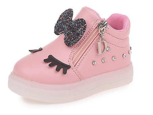 Zapatos Luminosos Diamantes Imitación Deportivos Para Niñas