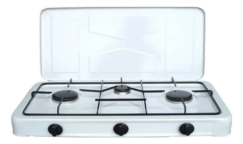 Cocina Cocinilla Gas Encimera 3 Platos Tapa Camping Xl Pro Color Blanco