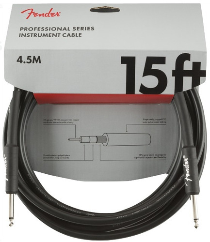 Cable Fender 099082021 Cable Plug 4.5 Mts Negro Pro Envio !!