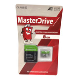 Cartão De Memoria De 8gb Masterdrive C/ Adaptador Microsd