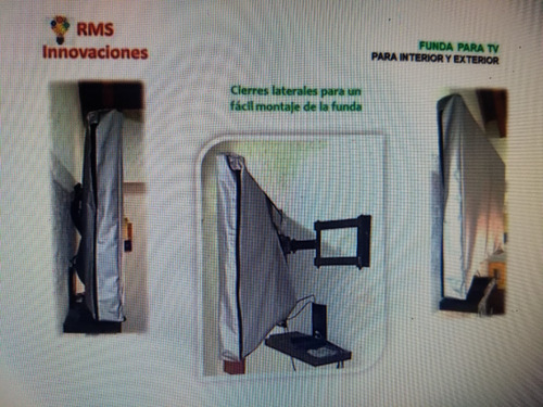 Funda Impermeable Para Pantalla 32 Pulgadas Gris O Negro