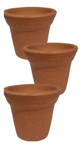 10 Mini Vaso Barro Pequeno P/ Cactos E Suculentas 6,5x6,0 Cm