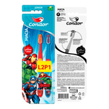 Escova Dental Condor Júnior Avengers Macia Leve 2 Pague 1