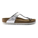 Sandalia Birkenstock Gizeh Piel Soft Footbed Mujer