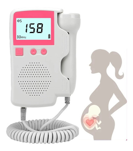 Monitor Doppler Fetal Original Vcomin Beats Bebe Rosa