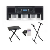 Teclado Organeta Yamaha Psr-e373 Con Adaptador + Base +silla