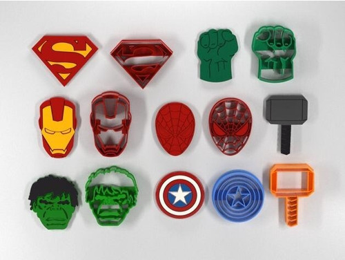 Kit Cortadores Vingadores 5 Cm.