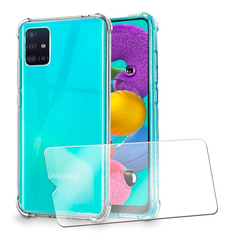 Mica + Funda Samsung Acrilico Rigido Transparente Uso Rudo