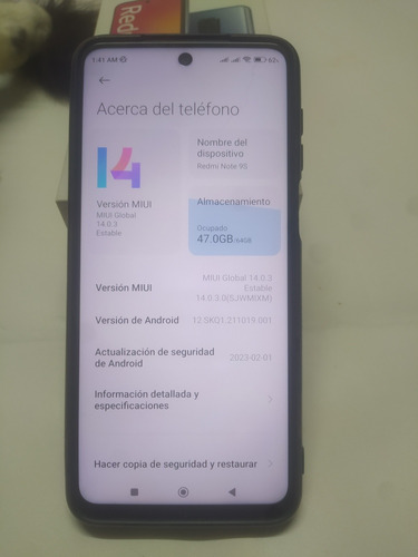 Xiaomi Redmi Note 9s. Leer 