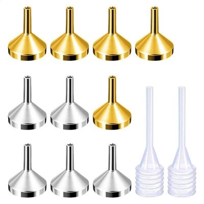 10 Unidades De Funil De Metal Pequeno Com 2 Minipipetas