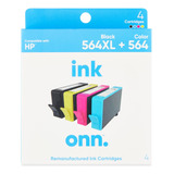 Onn Hp 564xl/564 Negro Alto Rendimiento, Cian, Magenta, Cart