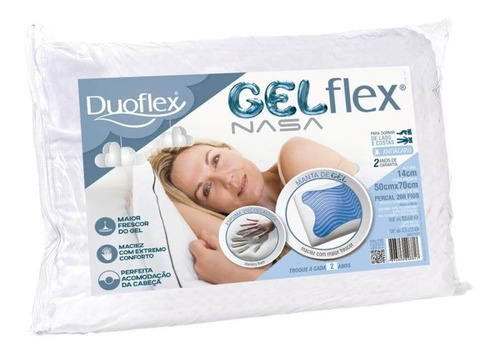 Travesseiro Gelflex Nasa Duoflex - 50x70x14cm