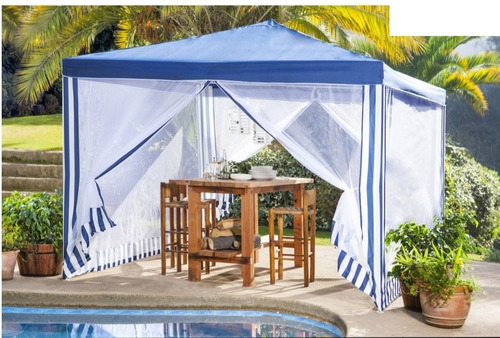 Toldo Carpa Con Mosquitero 3x3 Mts Armable Fiestas Eventos 