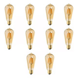 Pack 10 Ampolleta Led Tipo Edison 6 Watts Retro Vintage