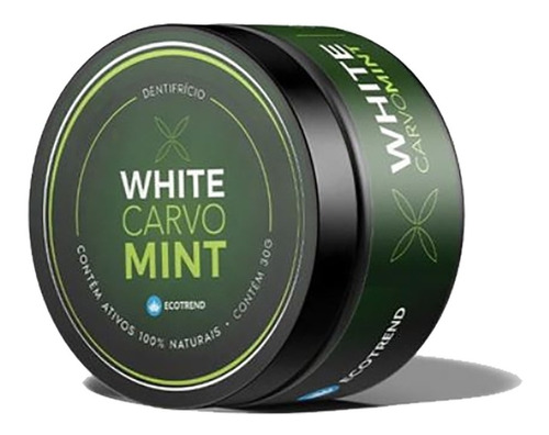 White Carvo Mint Clareador Dental 100% Natural 30g -original