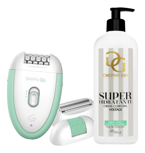 Depiladora Electrica Gama Skinpro Go+ Crema Corporal Voltage