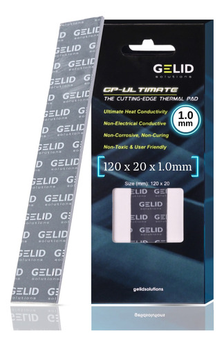 Thermal Pad Gelid Gp Ultimate 120x20x1.0mm Premium Oc 15w/mk